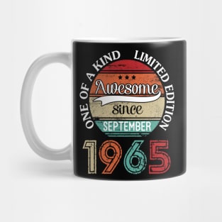 Happy Birthday 55 Years Old To Me Awesome Since September 1965 One Of A Kind Limited Edition Mug